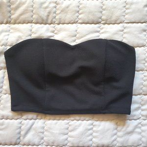 Bozzolo Black Padded Bandeau Tube Top